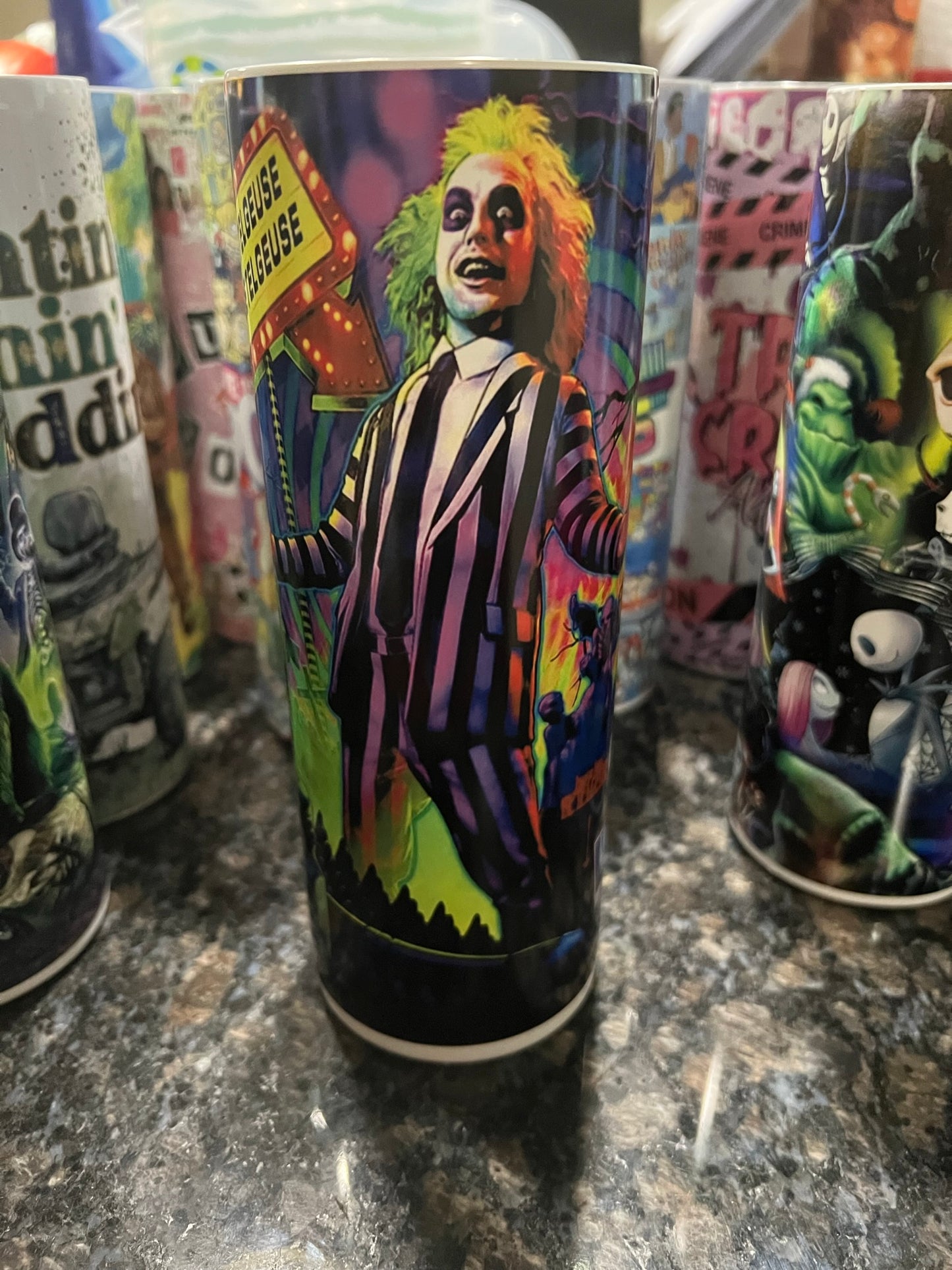 20OZ Beetlejuice glow tumbler