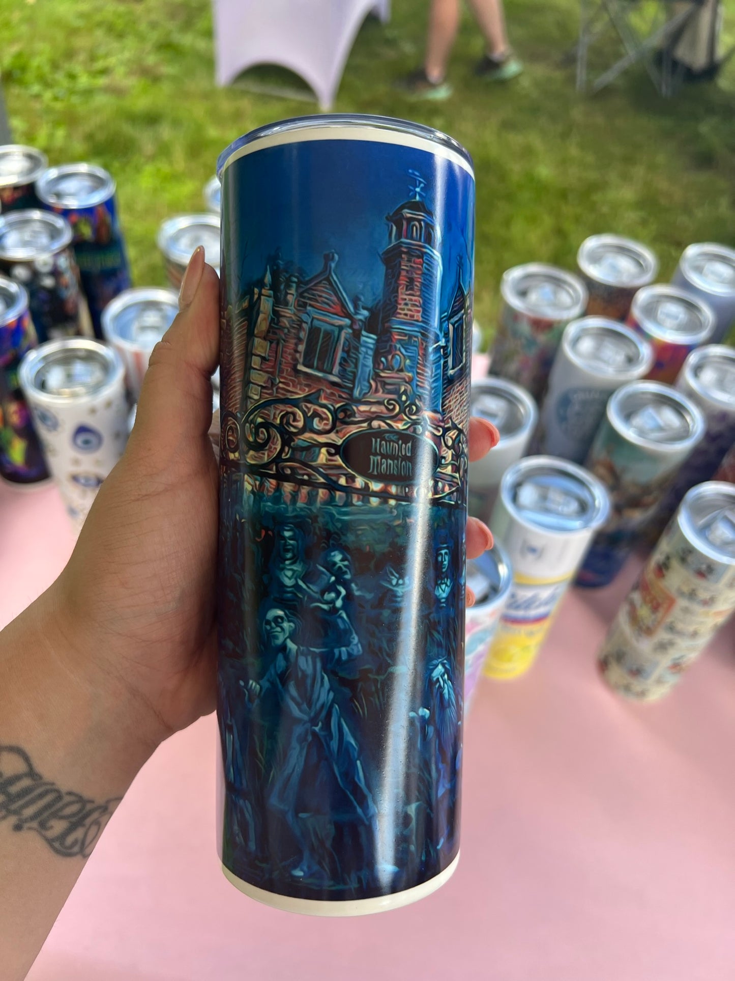 Haunted mansion glow tumbler