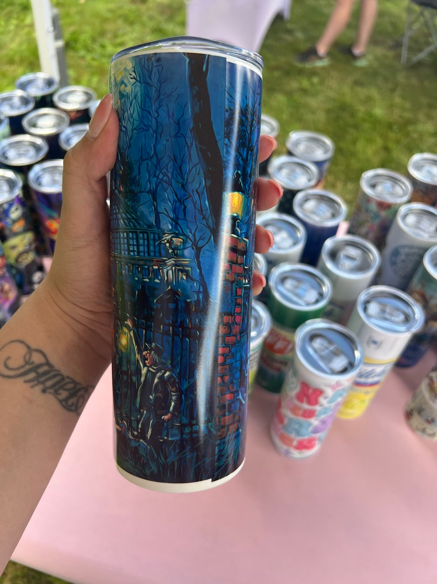 Haunted mansion glow tumbler