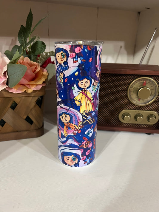 20OZ Coraline Skinny Tumbler